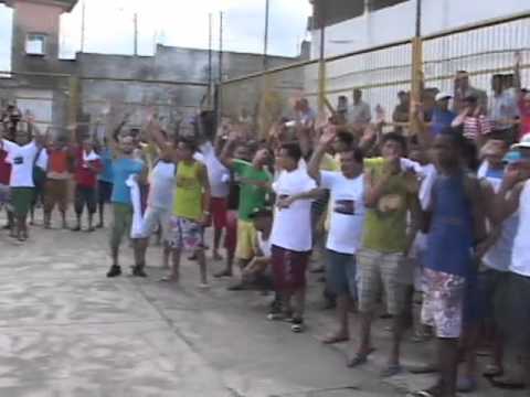 Religious service held in a prison in São Luís, Maranhão.