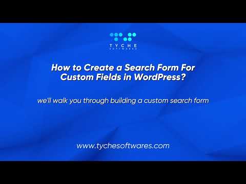 How to Create a Search Form For Custom Fields in WordPress?