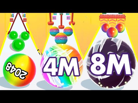 Satisfying Mobile Game / Ball Run 2048 - Infinity Mod Game Video Level up ball Gameplay part 2