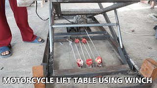 DIY Motorcycle Lift Table using Winch