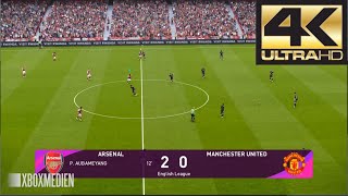 PES 2021 4K 60 FPS Amazing Realism LIVE Broadcast Camera Arsenal vs Man Utd