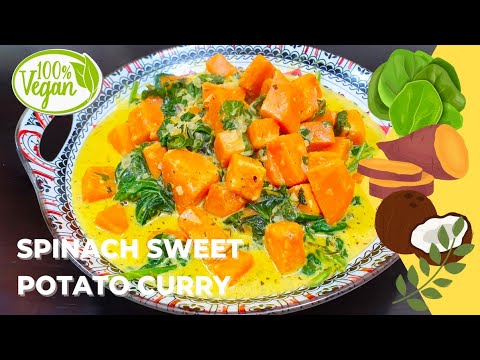 How To Make Spinach Sweet Potato Curry | Spinach Potato | Vegan YouTube