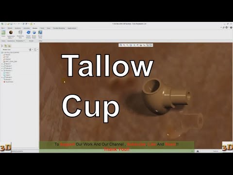 PTC CREO Modeling Part 1-38 | TALLOW CUP