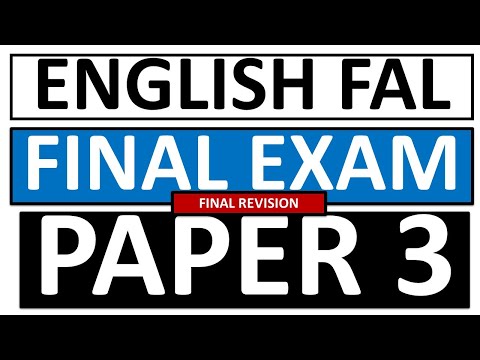 ENGLISH FAL PAPER 3 GRADE 12 FINAL EXAMS P.3: P.3 ENGLISH FAL [THUNDEREDUC] FINAL EXAMS P.3 ENGLISH