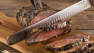 Cutluxe Slicing Carving Knife Review | Slicing New York Strip Steak