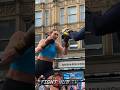 Mikaela Mayer fires SLICK COMBOS at open workout; shows off footwork and SPEED!