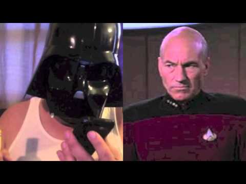 Darth Vader drunk calls Jean Luc Picard