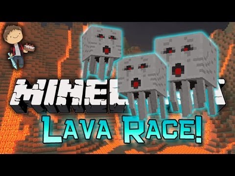 Minecraft: Lava Run Parkour Race! w/Mitch & Jerome! (Mini-Game Madness!)