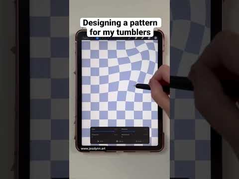Designing a retro checkered pattern for tumblers #shorts