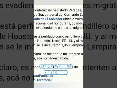 PETAPAS EL CARRIZAL CHALATENANGO