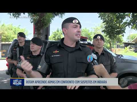 ROTAM apreende armas em confronto com criminosos em Indiara