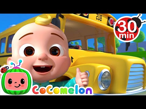 Wheels on the Bus 30 MIN LOOP | Karaoke Nursery Rhymes & Kids Songs - CoComelon