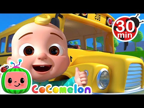 Wheels on the Bus 30 MIN LOOP | Karaoke Nursery Rhymes & Kids Songs - CoComelon