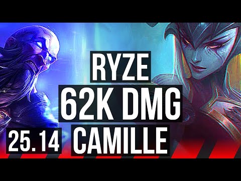 RYZE vs CAMILLE (TOP) | 62k DMG | EUW Diamond | 25.14