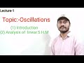 Regular 12th Physics Batch Oscillations Lecture 1 Introduction Linear S H M