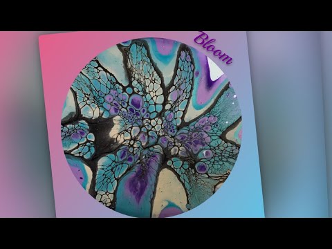 (560) Bloom Technique, Spin, Acrylic Pouring, Shelee art
