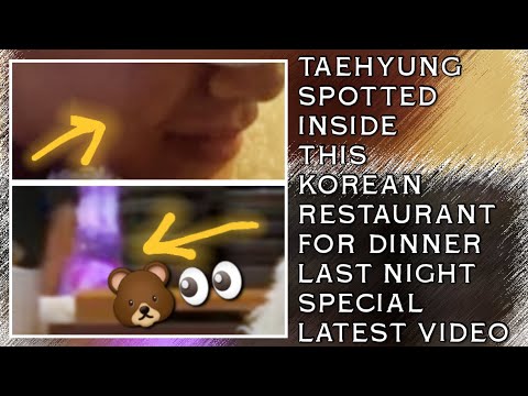 OMG!💋😱Taehyung visto dentro de um restaurante coreano para jantar na noite passada (mais recente)#taehyung#bts#jungkook