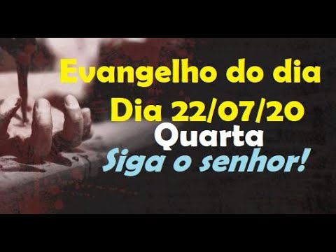 Gospel of the day 07/22/20 with reflection, Follow the Lord!