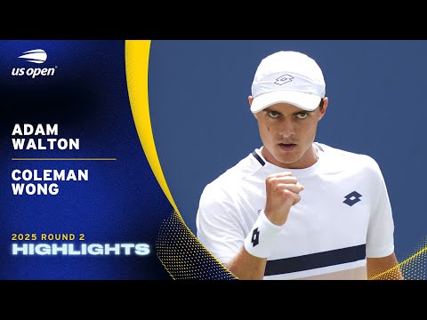 Adam Walton vs. Coleman Wong Highlights | 2025 US Open Round 2