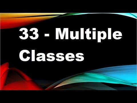 Java Tutorials Urdu Nfn 33 Multiple Classes