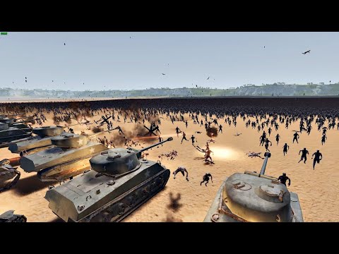 3 MILLION Zombies Invade OMAHA BEACH Defenses - Ultimate Epic Battle Simulator 2