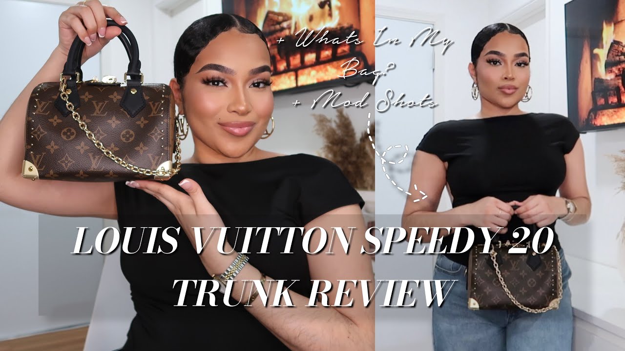 LOUIS VUITTON SPEEDY TRUNK 20 REVIEW | WHAT'S IN MY BAG & MOD SHOTS