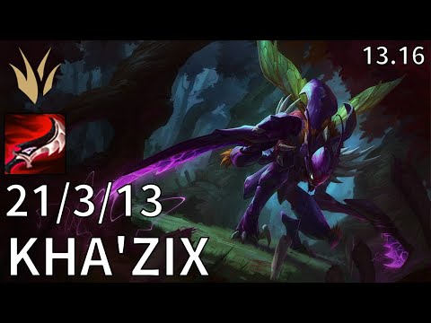 Kha'Zix Jungle vs Taliyah - EUW Grandmaster  | Patch 13.16