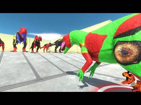 Dinosaurs Batman BLACK TEAM Trex vs Godzilla Attack Trex Deathrun With Bosses arbs