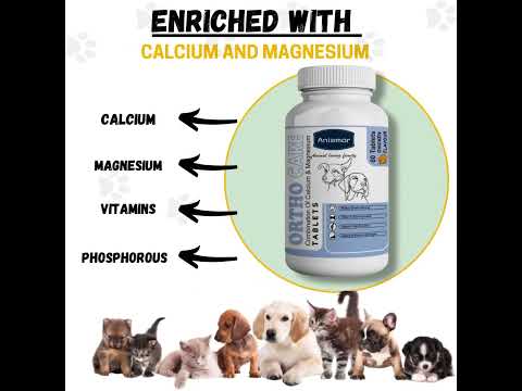 Ortho Care Tablets For Pets- Aniamor- Calcium And Magnesium Tablets-60 Tablets