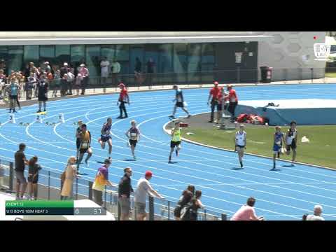 U13 Boys 100m Heat 3: 2021 State Combined Events Championships // LAVicTV