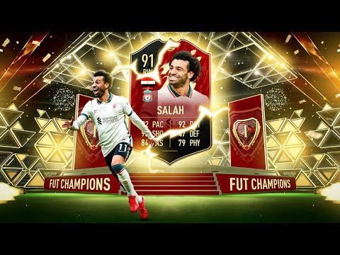 91 INFORM SALAH PACKED! RANK 1 FUT CHAMPIONS REWARDS! | FIFA 22 ULTIMATE TEAM