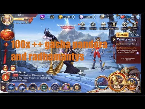 SSA Gacha pandora and radhamantys (saint seiya awakening)