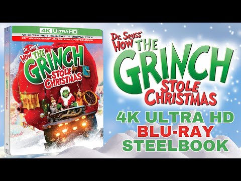 Dr. Seuss' How the Grinch Stole Christmas 25th Anniversary Limited Edition 4K + Blu-ray Steelbook
