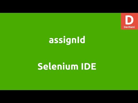 Selenium IDE assignId