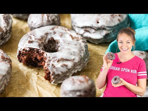 Old-fashioned, Glazed Chocolate Donuts Made WITHOUT Yeast