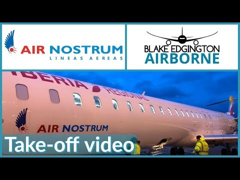 AIR NOSTRUM - CRJ1000 Birmingham airport take-off