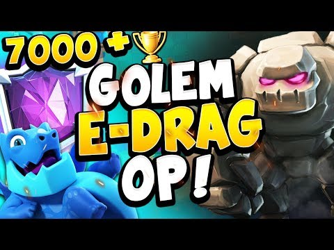 TOP 200 7000+ LIVE LADDER WITH BEST GOLEM DECK in META - CLASH ROYALE