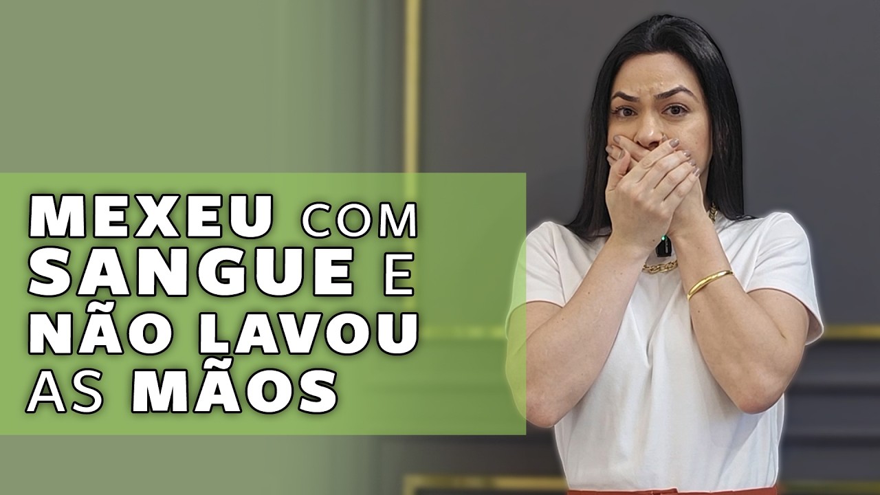 Ele mexeu com sangue e depois pegou no celular!