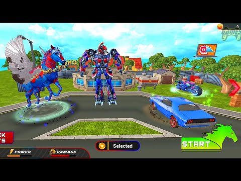 Ultimate Multi Robot Transformation Game 2021 - Flying Horse Bike Car Robot Game - Android Gameplay