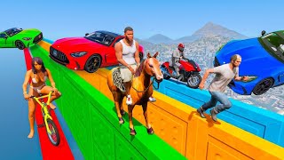 CORRE O TE ATROPELLO CON 4 CAMINOS!! COCHES ALEATORIOS! - GTA 5 ONLINE