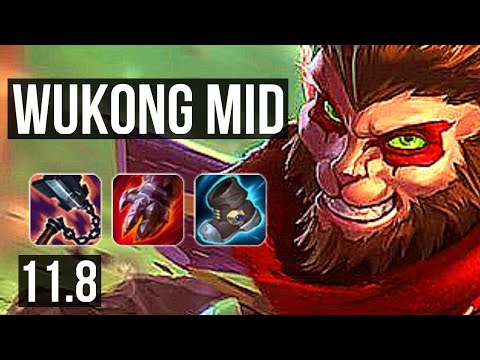 WUKONG vs GALIO (MID) | Rank 5 Wukong, 4/1/7, 1.7M mastery, 500+ games | NA Challenger | v11.8