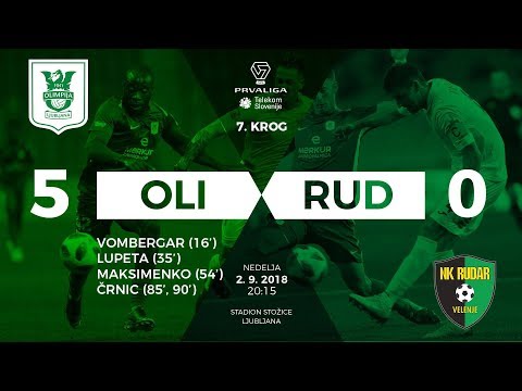 7.krog: Olimpija - Rudar 5:0 ; Prva liga Telekom Slovenije 2018/2019