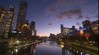 Princes Bridge at sunset (timelapse) | City of Melbourne