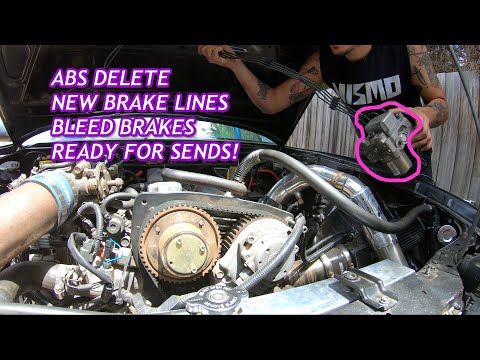 S14 Drift Car ABS Delete With GKTECH Braided Brake Line How To Install