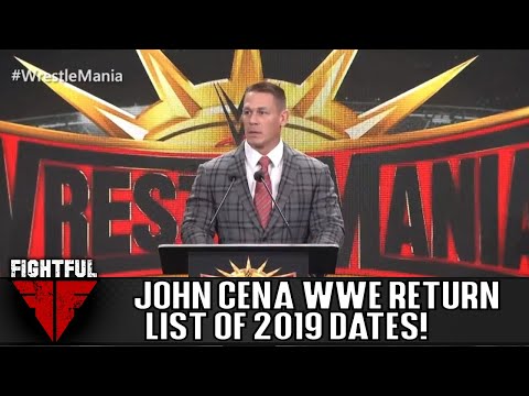 John Cena Scheduled To Work WWE Live Events Following Christmas And Into 2019
