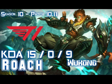 T1 Roach WUKONG vs FIORA Top - Patch 10.11 KR Ranked