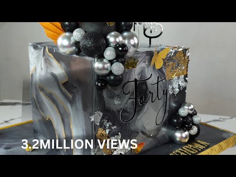 How to decorate a perfect square marble cake