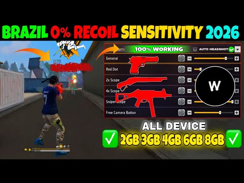 Free Fire Max Auto Headshot Trick 2026 Sensitivity ⚙️ 2gb, 3gb, 4gb Ram Headshot Sensitivity Setting