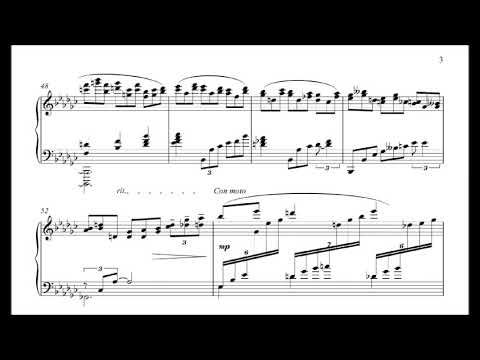 Tchaikovsky / Volodos - Lullaby in a Storm, Op  54 No  10 (audio + sheet music)