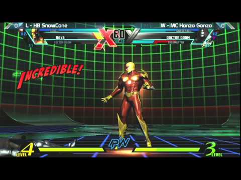 UMVC3: MC Honzo Gonzo vs HB SnowCone - Grand Finals - Button Smashing Night 1